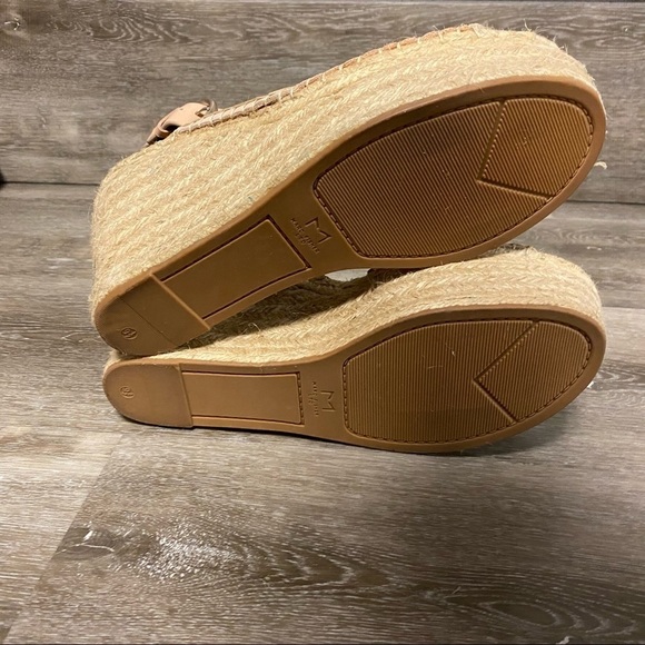 Marc Fisher | Andela Espadrille Wedge Slingback Sandals Light Pink Size 9.5 - Picture 7 of 10